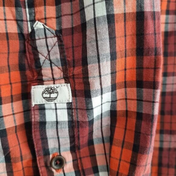 TIMBERLAND Earthkeepers Regular Fit Button Down Casual Plaid Shirt Mens Sz XL - Picture 8 of 14